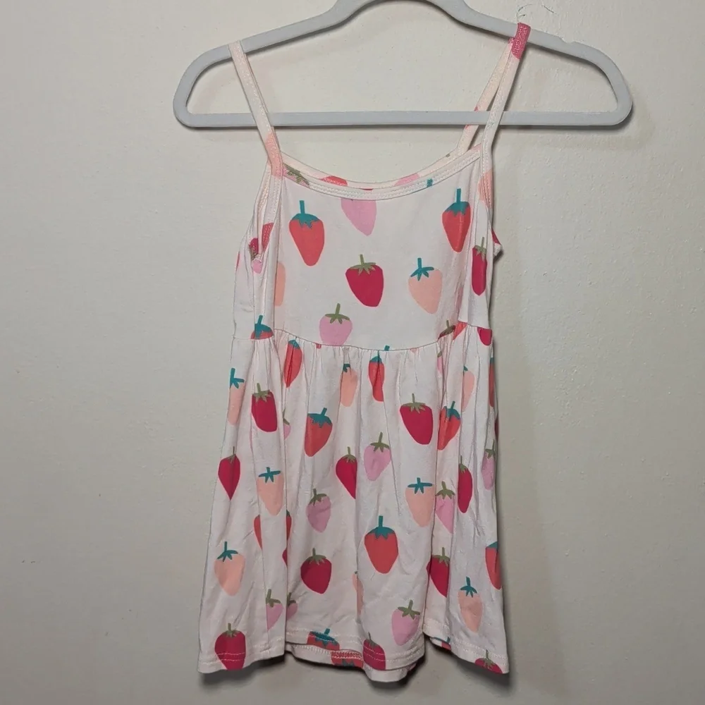 Vivie and Ash Strawberry Sundress Pink Red Green Summer A-line Girls Size 6/7